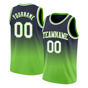 Camiseta de Baloncesto Personalizada con Nombre de Equipo y Número 00, Azul Degradado, Malla sin Mangas, Unisex, para Adultos, Sublimada, 100% - Product Image 1