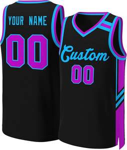 Maillots de basket-ball personnalisés avec logo imprimé, quantité en gros, vêtements de sport, sublimation, 100% polyester, antibactérien, séchage rapide, haute qualité - Product Image 4