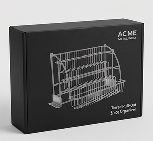 Cabinet Spice Rack 3 Tier Iron Storage Basket <b>Shelves</b> Holder and Rack Sturdy Black Color Ladder Design Multipurpose Kitchenware - Product Image 6