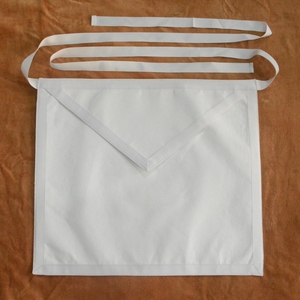 Delantales Masónicos - Delantal de Aprendiz Entrante - Delantal de Candidato Masónico Básico - Product Image 1