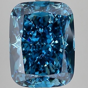 6.01 carat <b>Cushion</b> Cut Lab Grown Diamond Fancy Vivid Blue VS1 IGI Certified CVD Loose Diamond Wholesale for Jewelry Making - Product Image 1