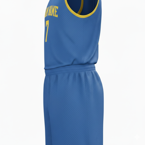 Conjunto de camiseta de baloncesto azul personalizada, sin mangas, que absorbe la humedad, unisex, para adultos, números del equipo 37, estampado sublimado - Product Image 4
