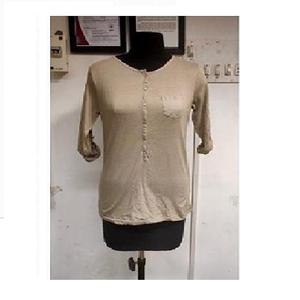 Camiseta de verano de manga larga de punto informal para mujer de alta calidad con cuello redondo excelente valor pigmento estampado directo India lavado con enzimas - Product Image 6