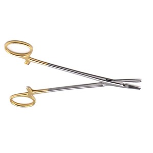 Porte-aiguille Mayo Hegar manuel en acier inoxydable chirurgical de qualité supérieure T.G Gold 180 mm 20-220-18 Instrument de précision réutilisable Hermann - Product Image 4