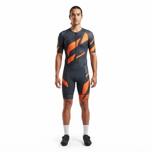 Conjunto de Ciclismo para Mujer, Morado y Rosa, con Estampado por Sublimación, Manga Corta, Transpirable, de Secado Rápido, Elástico, para Ciclismo de Carretera, Entrenamiento y Carreras - Product Image 6
