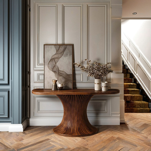 Mesa Consola Estrecha Moderna Minimalista Hecha a Mano de Madera Maciza para Sala de Estar, Decoración del Hogar, Apartamento y Uso en Hoteles - Product Image 3