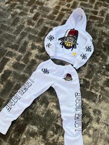 Survêtement imprimé personnalisé pour homme, hiver, 100% coton, doublure polaire, coupe ample, anti-rétrécissement, sweat à capuche - Product Image 5