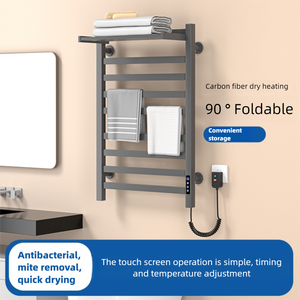 Màu Đen Thông Minh Khăn Điện Ấm Hơn Nước Nóng Khô Khăn Giá Cho Phòng Tắm Thông Minh Điện Sưởi Ấm Khăn <span class=keywords><strong>Ra</strong></span> - Product Image 4