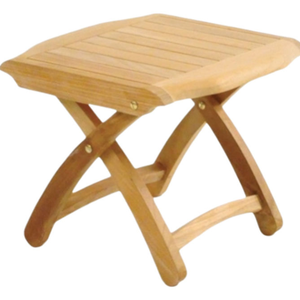 Table d'appoint de style Summit de chez Country Casual Teak, avec plateau à lattes et pieds inclinés - Product Image 1