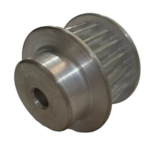 26T 5M HTD AT10 AT20 HTD TIMING <b>PULLEY</b> 25MM BELT WIDTH SHAFT LOCK KEYLESS STEEL MATERIAL FLANGE FITTED BLACKODISED EN8 <b>PULLEY</b> - Product Image 3
