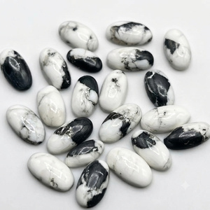 Turquesa Cobre Búfalo Blanco, Cabujón Ovalado Largo, Gema Suelta para Joyería - Product Image 1