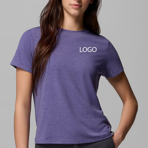 Camiseta de Manga Corta para Mujer, Cómoda, de Algodón Puro, Colección de Moda, con Diseño de Logotipo Personalizado para Compradores al por Mayor 2026 - Product Image 1
