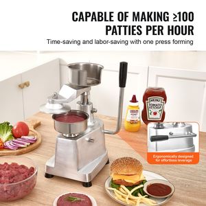 Macchina Commerciale per la Produzione di Prodotti Carnini, Formatrice di Polpette di Manzo con Ciotola in Acciaio Inossidabile da 100mm/4 Pollici (Uso Intensivo e Grado Alimentare) - Product Image 2