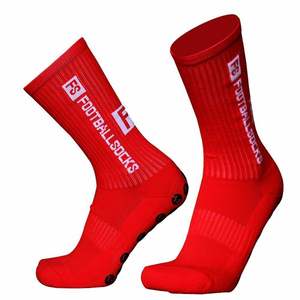 TITAN TREAD WEAR Pink Football Crew Length Anti-Slip Breathable Eco-Friendly Cotton Liner Knitted Sport <b>Socks</b> for Adults Summer - Product Image 2