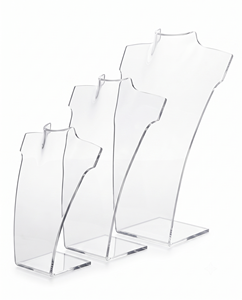 Elegant and Beautiful Custom White and Black Acrylic Pendant Model Rack Jewelry Display Props - Product Image 3