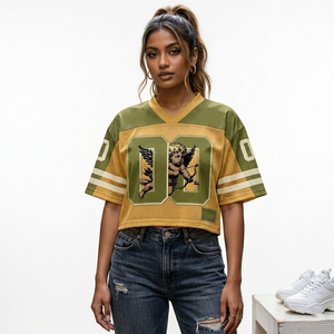 Camiseta de malla con cuello en V estilo boxy Glory Custom, nueva camiseta gráfica de estilo vintage a la moda para uso unisex en la calle y informal. - Product Image 5