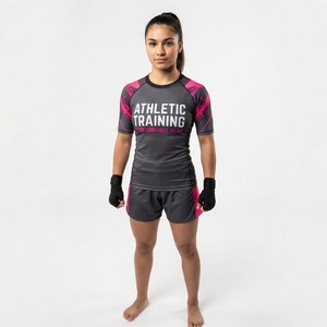 Camiseta de Entrenamiento de Artes Marciales de Manga Corta para Mujer, con Tela Ligera que Absorbe la Humedad, Colores Personalizados y Profesional - Product Image 5