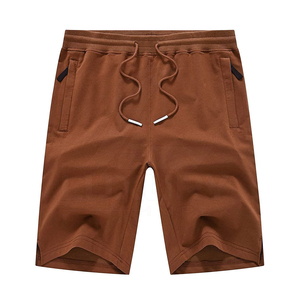 Shorts décontractés coupe classique avec poches zippées en molleton de coton doux et extensible, style streetwear unisexe, respirant, pour le sport - Product Image 1