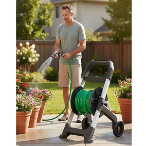 Dévidoir de tuyau en aluminium de 200 pieds, robuste et portable, avec roues, OEM ODM pour jardin, ferme, pelouse, garage ODGGA015 - Product Image 5