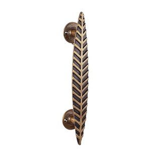 Poignée de tiroir en laiton en forme de feuille, bouton de meuble rustique pour la décoration de la maison et du bureau, design original et durable - Product Image 3