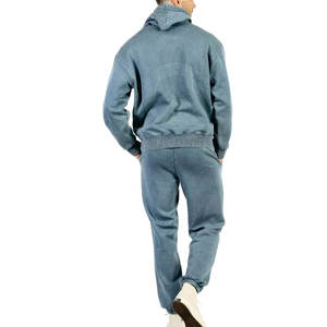 Conjunto Deportivo para Hombre con Efecto Desgastado, Estilo Urbano, con Sudadera y Pantalones a Juego, Ropa Cómoda para Entrenamiento - Product Image 4