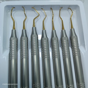 Curetas Dentales Manuales Reutilizables de Acero Inoxidable, Instrumento Quirúrgico con Empuñadura Ergonómica para Cuidado Bucal y Tratamiento de Encías - Product Image 6