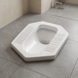 WC à la turque en céramique Vistaar White Diamond, style oriental, pour l'exportation sur le marché du Golfe - Product Image 3