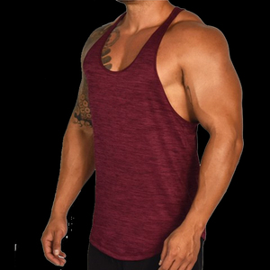 Custom Logo Men's Gym <b>Vest</b> Tank Top Breathable Workout Muscle Training Bodybuilding <b>Stringers</b> Knitted Fitness Work Clothing - Product Image 1