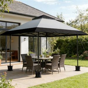 Gray Pop-Up <b>Canopy</b> <b>Tent</b> Without Base Convenient Party Sunshade - Product Image 1