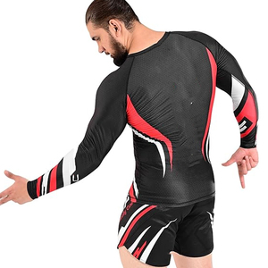 Custom Logo <b>Men</b> Long Sleeve <b>Compression</b> Rash Guard Gym <b>Shirt</b> Quick Dry Fitness Workout OEM Sportswear - Product Image 3