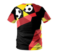 Camiseta de Fútbol Ligera de Malla, Manga Corta, Estampada, Tallas Grandes, Personalizable con Logotipo del Equipo, Transpirable, para Partido y Entrenamiento