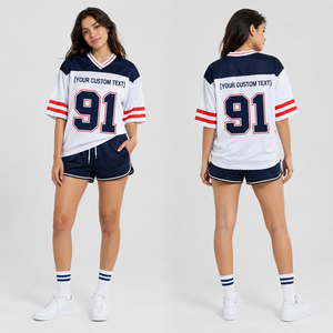 เสื้อทีมฟุตบอลเสื้อคอวีออกแบบได้ตามต้องการชื่อหมายเลขเฉพาะเสื้อฝึกซ้อมกีฬา - Product Image 3