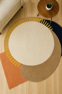 Luxury Handmade Wool Rug Modern Washable irregular design <b>Carpet</b> for Home Custom Size Available for Hallway Entryway - Product Image 2