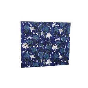 Poubelle pliable à ouverture supérieure en coton et carton imprimé floral hexagonal, faite à la main, élégante, pour bureau et extérieur - Product Image 1