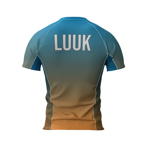 Customized Men's <b>Short</b> Sleeve <b>Compression</b> Gym Shirt Breathable Anti Bacterial Regular Fit Quick Dry Eco Friendly Gym Wear Jersey - Product Image 5