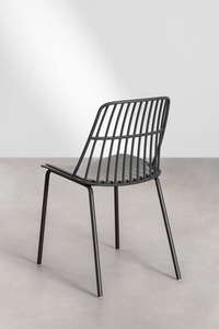 Silla de Comedor Moderna Minimalista de Metal con Tapicería de Tela para Uso Doméstico - Product Image 3