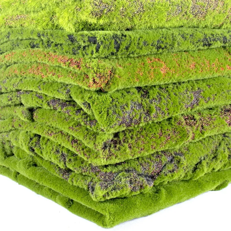 DIY Natural Art Green Sheets for Showing Preserved Pole Moss Ball Dried Real Flat Fake Grass Artificial Forest Moss Grass Wall