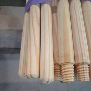 Natural Pine Wood <b>Broom</b> <b>Handle</b> for Mop Brush Cleaning Tools - Strong, Lightweight, Smooth Polished Surface, Bulk Export Supplier - Product Image 1