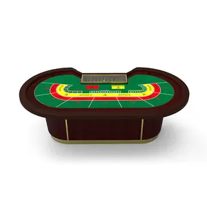 Tabela de poker de baccarat, mesa de poker profissional personalizada do casamento com bandeja chips para venda