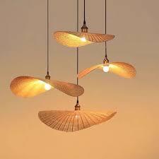 Lampe suspendue en osier naturel, faite à la main, luminaire en rotin, décoration intérieure scandinave Japandi - Product Image 5