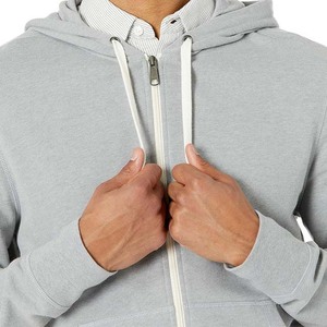 Sweat-shirts à capuche zippés décontractés pour hommes, 100 % coton, tendance, couleurs personnalisables, coupe classique, écologiques, séchage rapide, respirants - Product Image 3