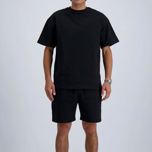 Conjunto de Verano Personalizado de Alta Calidad para Hombre, Talla Grande, Hombros Caídos, Liso, Estilo Urbano, Venta al Por Mayor - Product Image 5