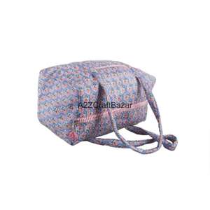 Bolsa de Lona Acolchada Hecha a Mano 100% Algodón, Deportiva, de Yoga, Ecológica, de Color Sólido, con Asas Dobles, para Otoño y Playa - Product Image 6