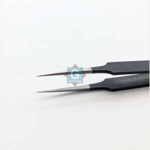 Pinces à épiler pour extensions de cils en acier inoxydable 10MM à pointe lisse : Votre outil de beauté indispensable - Product Image 5