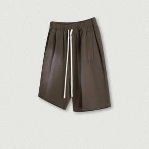 Pantalones cortos de corte relajado para hombre con cintura elástica, pantalones cortos chinos clásicos para hombre, ropa de verano elegante y de corte ajustado - Product Image 4