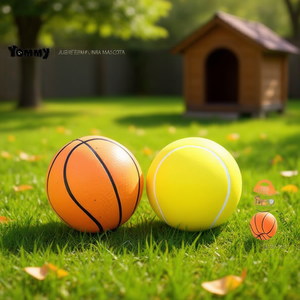 Pelota de baloncesto/tenis de látex Yommy Pet de 5 cm, juguete para perros - Product Image 3