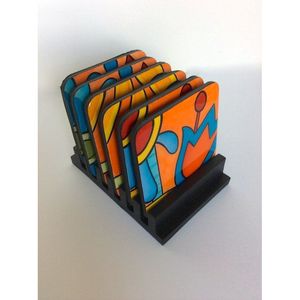 แผ่นรองแก้ว MDF พิมพ์ลาย สำหรับใช้ในบ้าน ห้องครัว รับประทานอาหาร กาแฟ เคลือบเอนาเมล ผิวเรียบ ป้องกันเฟอร์นิเจอร์ สำหรับใช้ในชีวิตประจำวันและตกแต่ง - Product Image 1