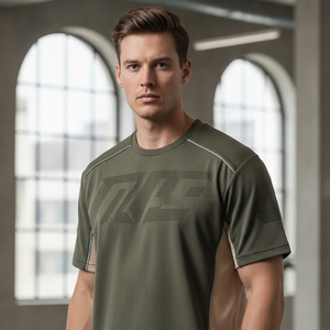 Camiseta Deportiva de Secado Rápido con Logotipo Personalizado para Hombre, Ropa de Gimnasio Transpirable, Absorbente de Humedad, Camisetas Deportivas Lisas, Ropa Atlética - Product Image 6