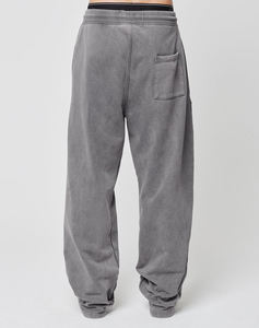 <b>Men's</b> Gray <b>Harem</b> Sweatpants Elastic Waist Drawstring Closure Side Pockets Casual Loose Fit Lightweight Nonwoven Cotton <b>Pants</b> - Product Image 4