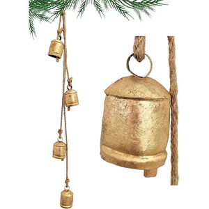Campanas de Metal Doradas y Pulimentadas, Decoración para Pared, Jardín, Hogar, Iglesia, Artículos de Navidad, Artículos Religiosos - Product Image 4